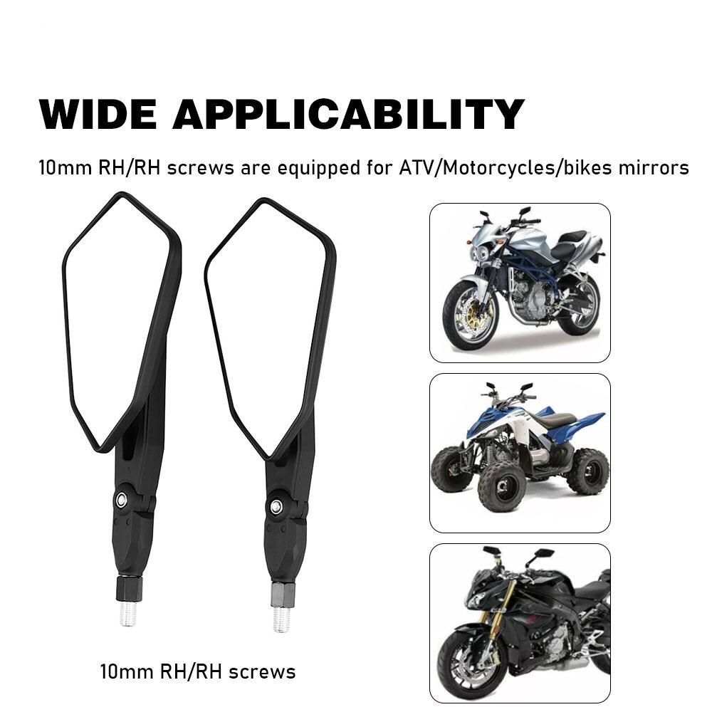 Pair of approved Rearview Mirrors, Scooter Mirrors, Motorcycle Custom Sport