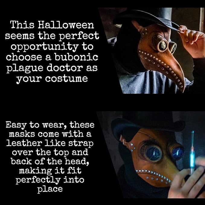 Plague Doctor Mask Bird Beak Gothic Cosplay Costume Party Halloween