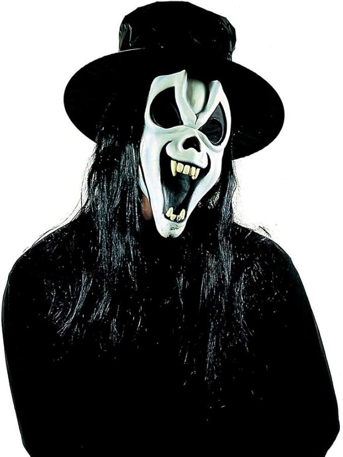 MR.GHOST PHOSPHORESCENT MASK WITH HAT AND HAIR VARIOUS MODELS ACCESSORIES CARNIVAL DRESS HALLOWEEN CHILD