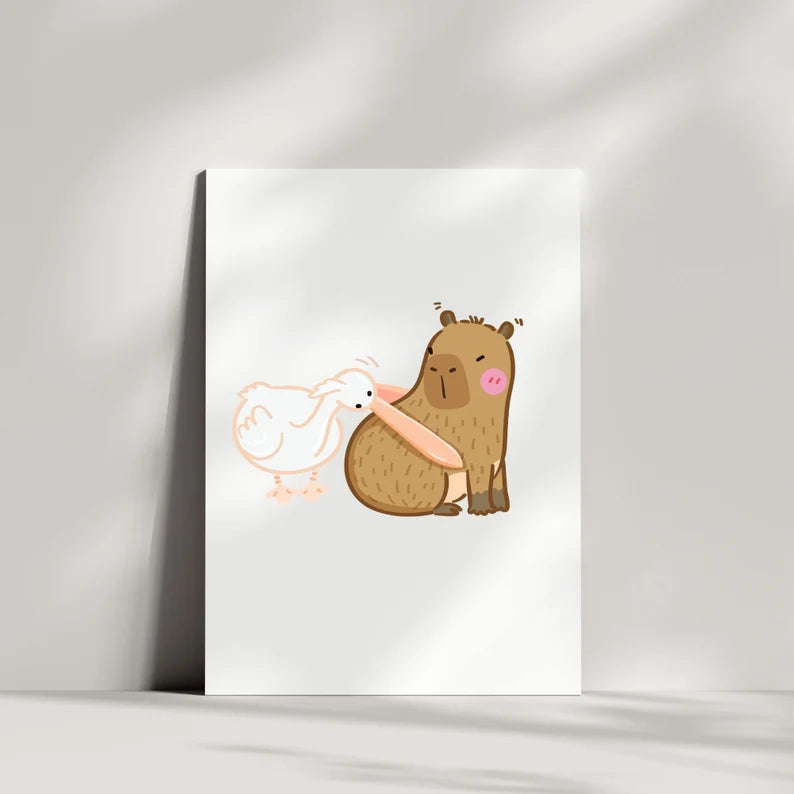 Whimsical Capybara Clipart\ Fun & Playful Pet\ SVG\ PNG\ Instant Download!