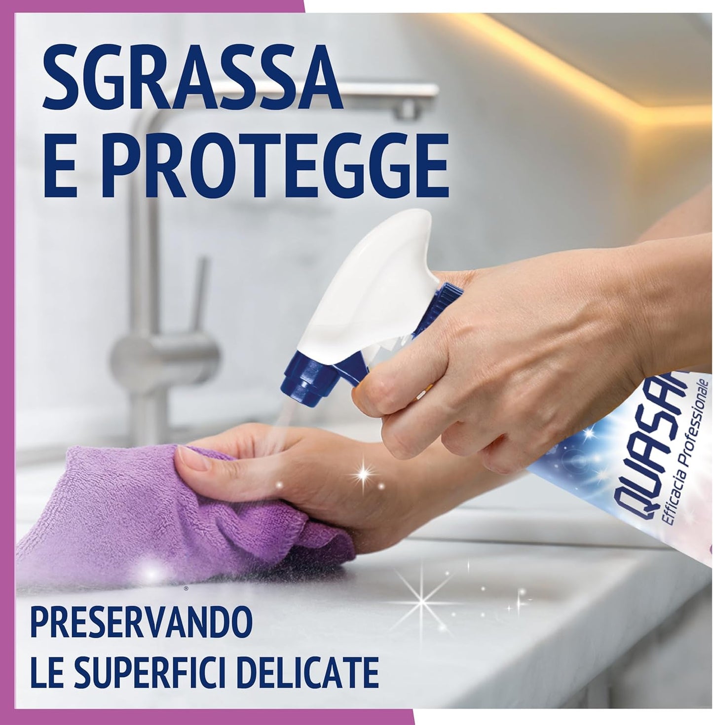 Kitchen Delicate Surfaces, Induction Plates, Laminates, Marbles, Quartz – Degrease, Protective, Streak-free – 680 ml