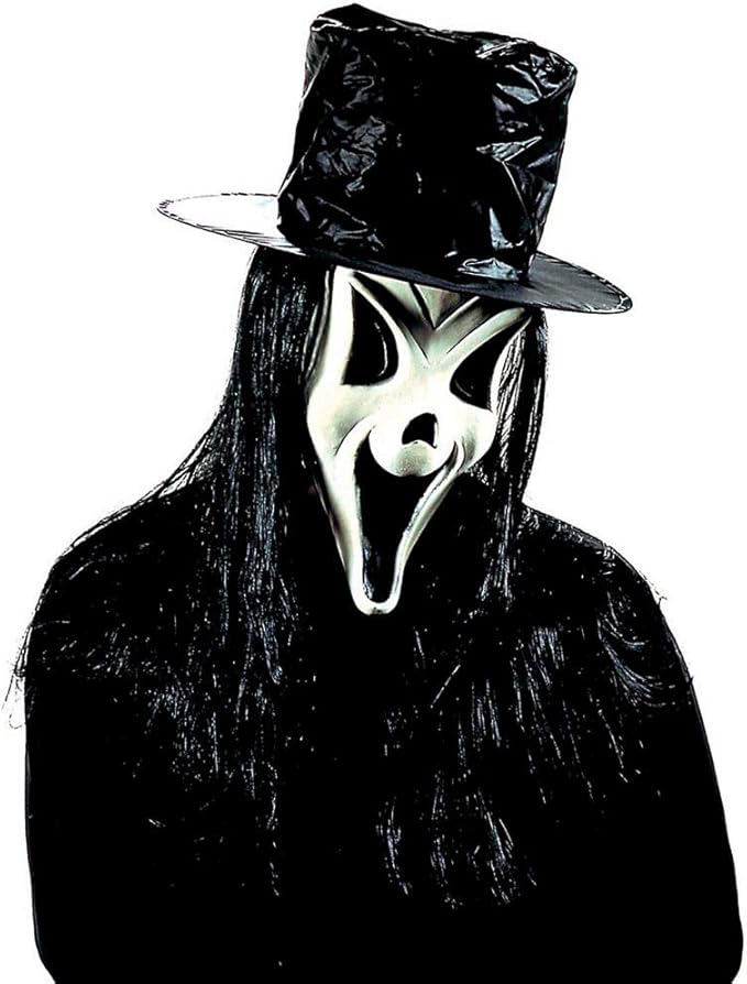 MR.GHOST PHOSPHORESCENT MASK WITH HAT AND HAIR VARIOUS MODELS ACCESSORIES CARNIVAL DRESS HALLOWEEN CHILD