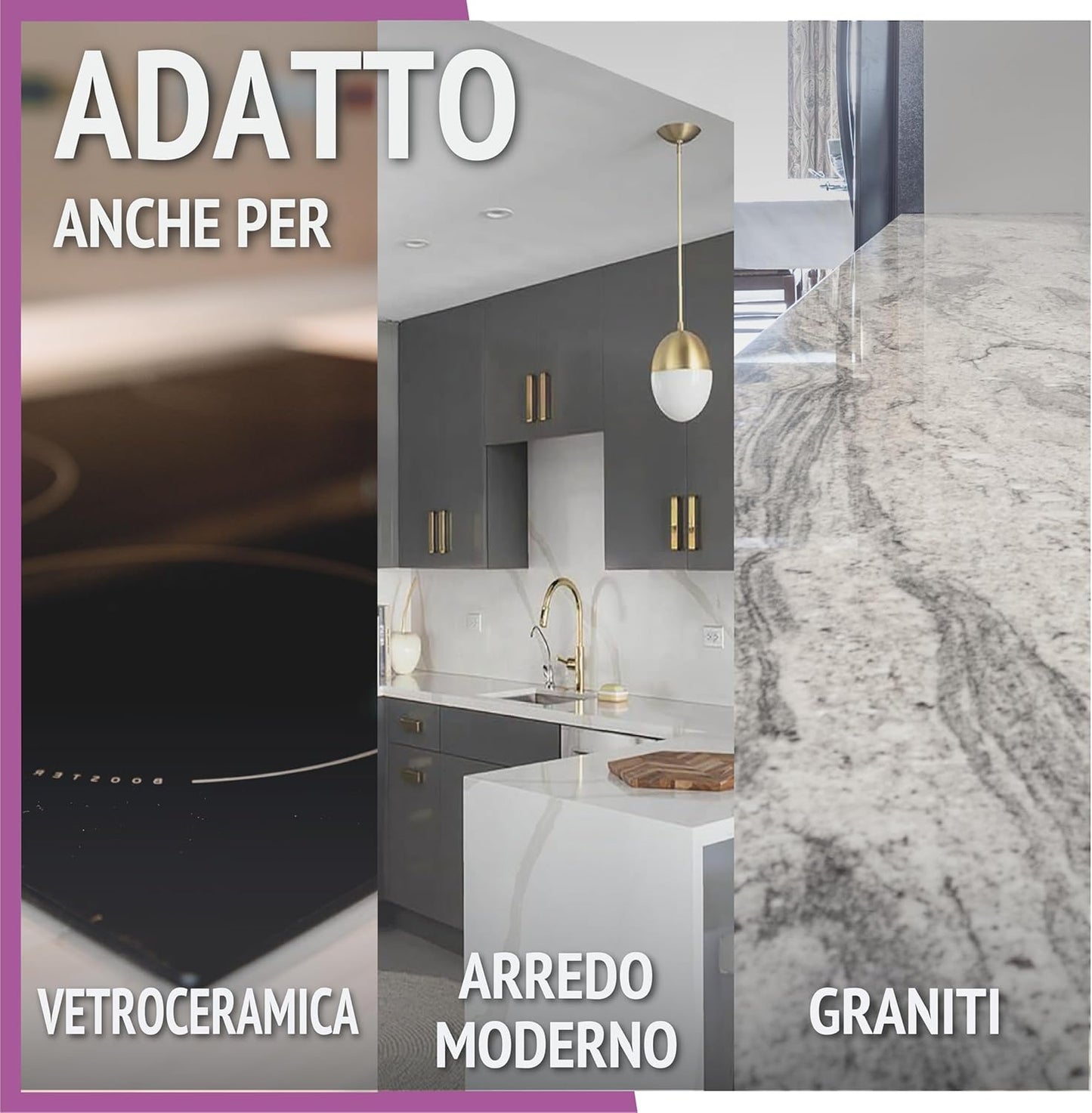 Kitchen Delicate Surfaces, Induction Plates, Laminates, Marbles, Quartz – Degrease, Protective, Streak-free – 680 ml