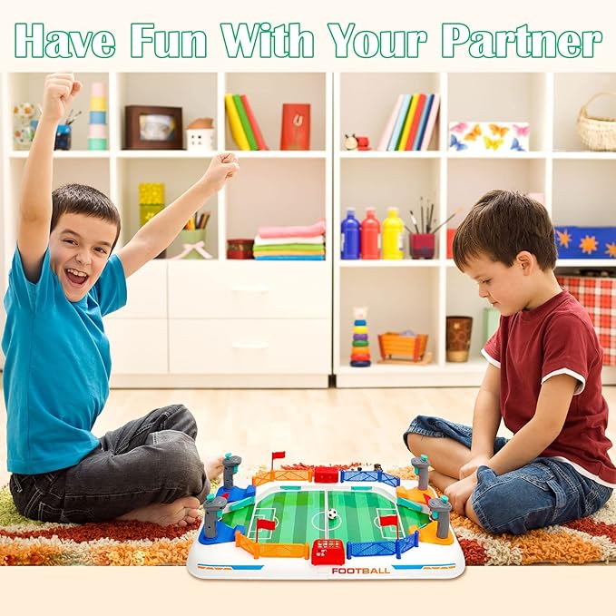 Soccer Board Game for Kids: Mini Foosball Table Game - Interaction Soccer Toys for 3 4 5 6 7 8-12 Year Old Indoor Family Playroom Party - Perfect Birthday Sports Gift for Boys Girls