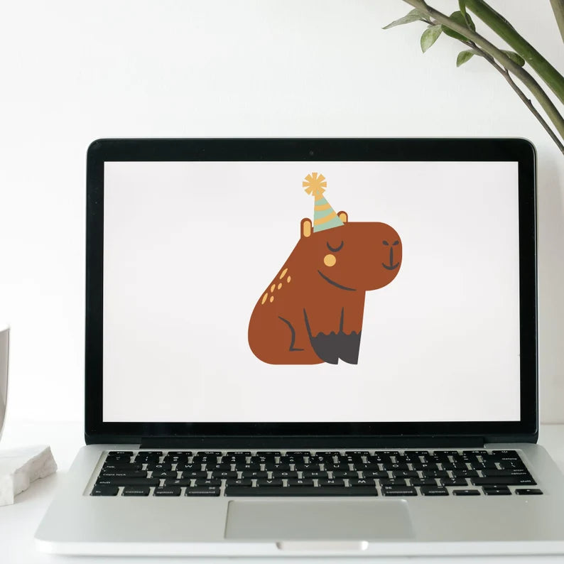 Whimsical Capybara Clipart\ Fun & Playful Pet\ SVG\ PNG\ Instant Download!