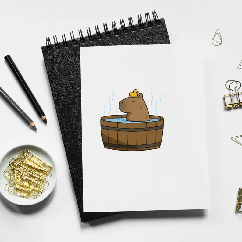 Whimsical Capybara Clipart\ Fun & Playful Pet\ SVG\ PNG\ Instant Download!