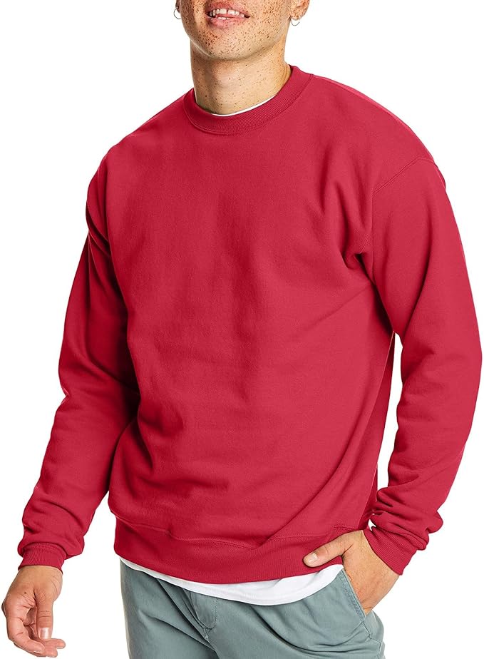 Men's EcoSmart Fleece, Pullover Crewneck Sweatshirt, 1 or 2 Pack