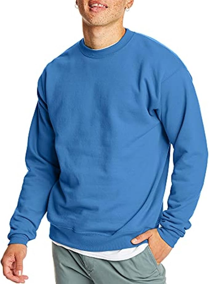 Men's EcoSmart Fleece, Pullover Crewneck Sweatshirt, 1 or 2 Pack