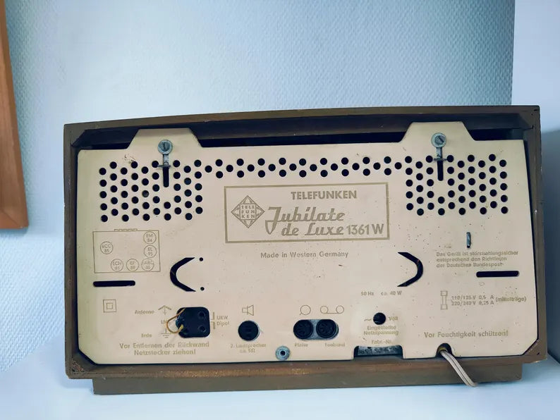 Vintage Telefunken Jubilate de Luxe 1361W Tube Radio | Mid-Century German Radio | Fully Working Retro