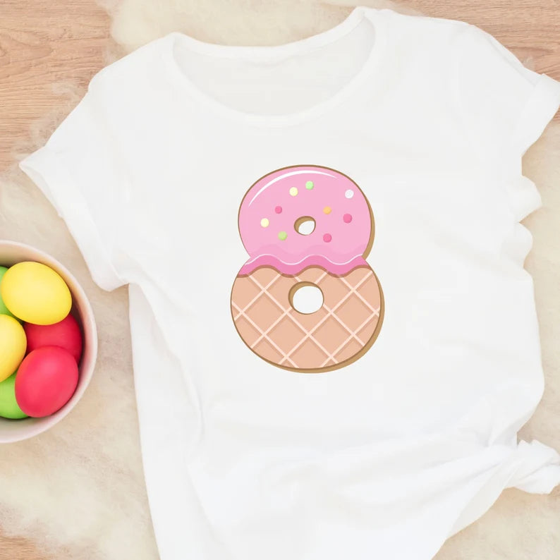 Ice Cream Numbers SVG\ Ice Cream Birthday\ Ice Cream Bundle SVG