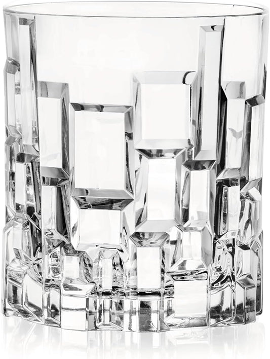 taliana S.p.a. Etna Line | Modern Glass Water Glasses Set of 6 Crystal Glasses