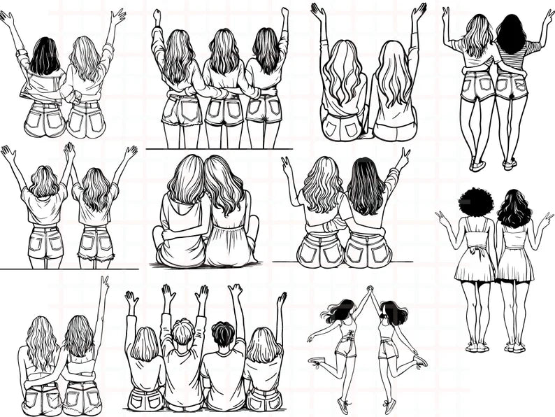 Best friends svg bundle\ Friendship day\ Besties svg\ Bestie squad svg\ Friends forever svg\ bff svg\ Best friends png\ Friendly hug png