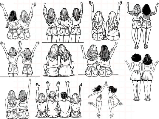 Best friends svg bundle\ Friendship day\ Besties svg\ Bestie squad svg\ Friends forever svg\ bff svg\ Best friends png\ Friendly hug png