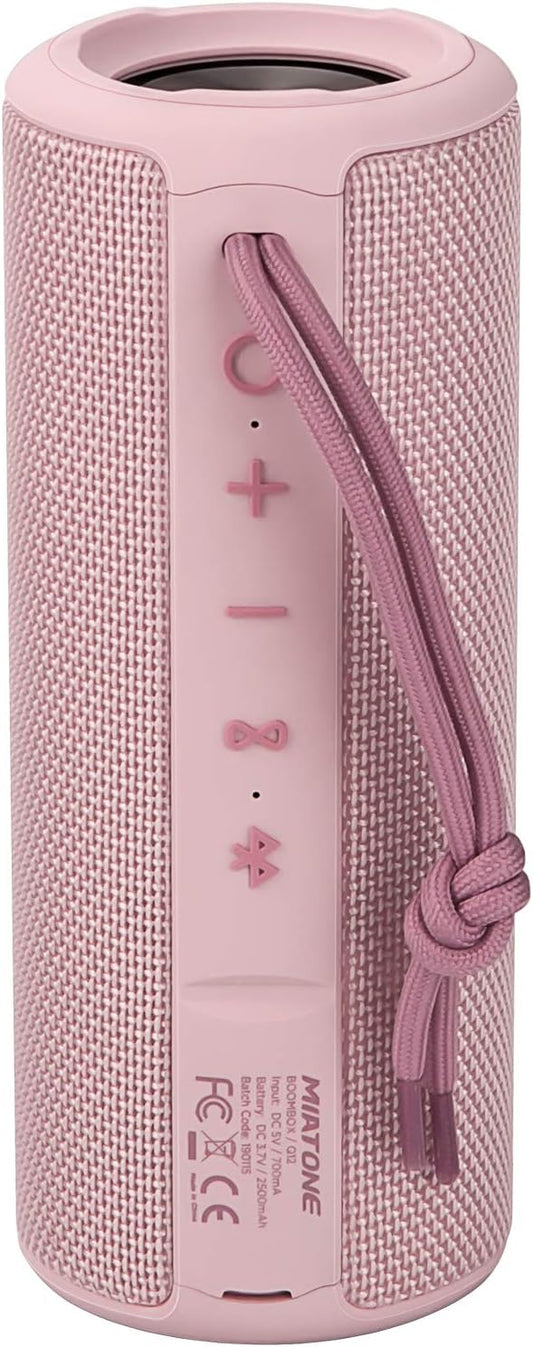 Outdoor Portable Bluetooth Speaker Waterproof Wireless Speakers Gifts for Women Mothers Mom Wife Her - Pink