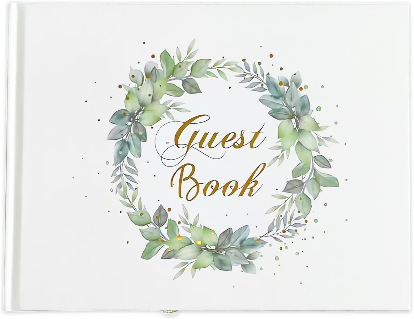 Elegant Wedding Guest Book 120 Page, 9.25" x 7" Wedding Books for Guests to Sign, Hard Cover Funeral Guestbooks Signs for Bridal Reception Birthday Shower Party Event