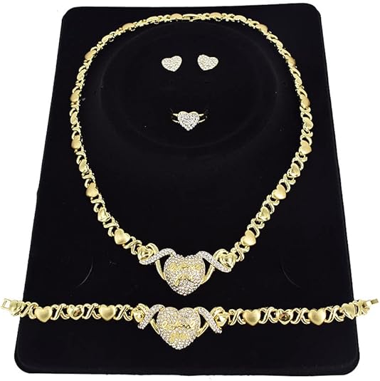 Jewellery Lady 14K Gold Filled Jewelry sets for Women Bracelets Necklaces With Earrings Gifts