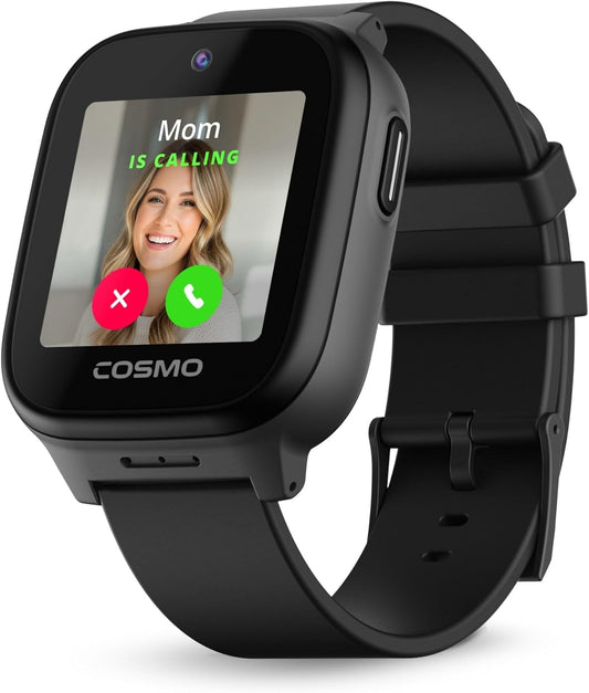 Kids Smart Watch by Cosmo | Best Kid-Safe Phone Watch | Precision Real-Time GPS Tracking | Call, Text, Activity, School Settings | Spotify Music | Parental Controls | SOS & Safety Alerts