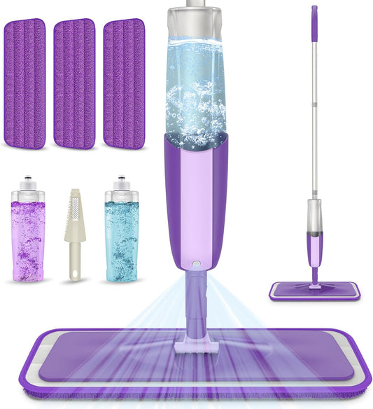 Spray Mop Mop Professional Floor Mop with 2 Refillable Bottles for Home, Kitchen, Hardwood, Laminate, Wood, Ceramic