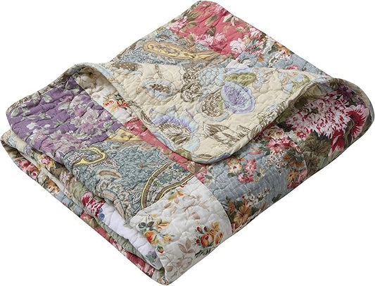 Home Blooming Prairie Quilted Patchwork Throw