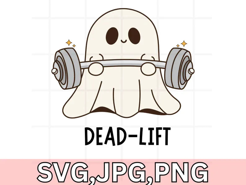 Dead-Lift Ghost svg\ Funny Ghost Shirt\ Gym Ghost svg\ Deadlift ghost svg vector png