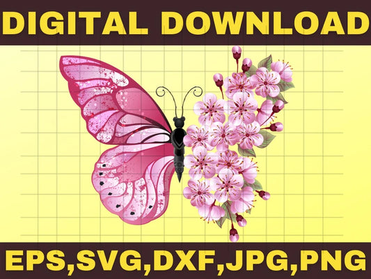 Floral Butterfly SUBLIMATION design PNG\ Flower Butterfly Sublimation\ Butterfly PNG sublimation file\ Watercolor Butterfly png file