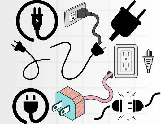 Plug SVG Bundle\ Plug Silhouette\ Cable Plug Svg, Electrical Plug Svg\ Plug Clipart\ Plug SVG Cut Files for Cricut