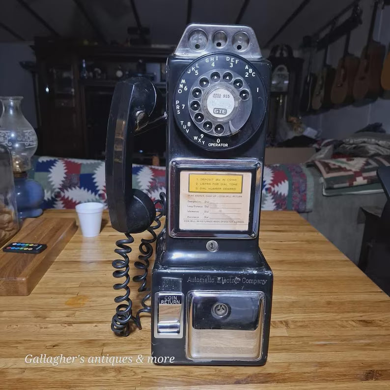 Vintage 1950s Automatic Electric Pay Telephone