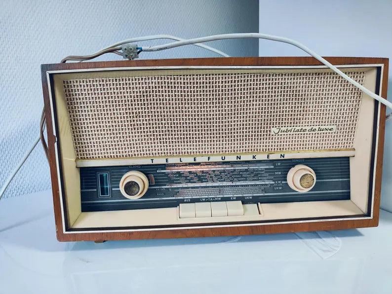 Vintage Telefunken Jubilate de Luxe 1361W Tube Radio | Mid-Century German Radio | Fully Working Retro