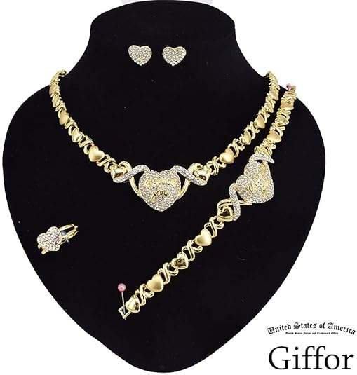 Jewellery Lady 14K Gold Filled Jewelry sets for Women Bracelets Necklaces With Earrings Gifts