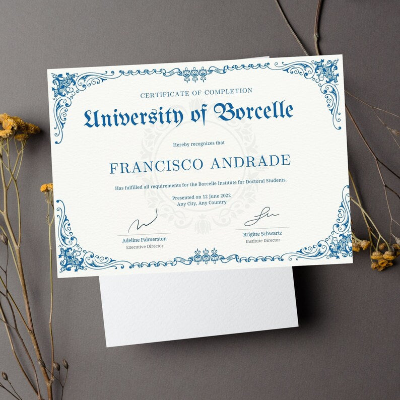 Editable University & College Diploma Template for novelty\ GED\ Certificate\ canva editable design\ graduation diploma