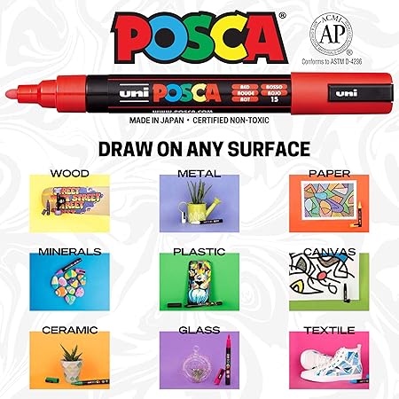 8-Color Paint Marker Set, PC-5M Medium