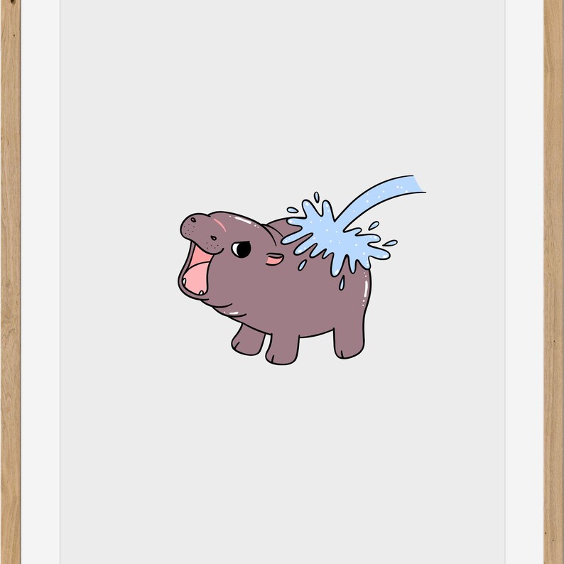 Hippo SVG\ Baby Hippo Svg\ Cute Hippo Svg\ Hippo clipart\ Boy Girls Hippo birthday shirt\ Jungle animals Hippo Cut files Digital Download