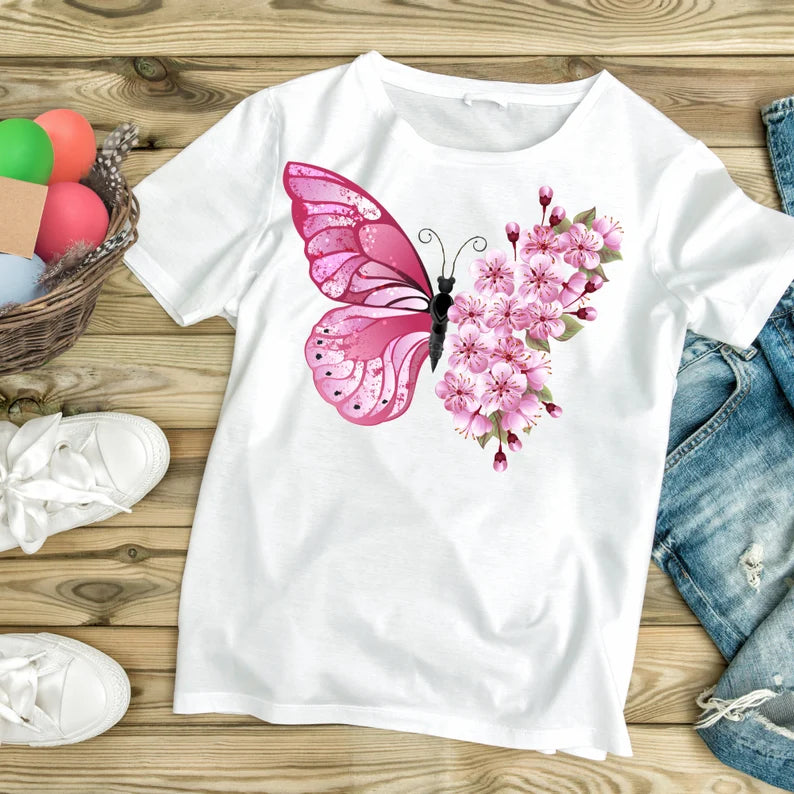 Floral Butterfly SUBLIMATION design PNG\ Flower Butterfly Sublimation\ Butterfly PNG sublimation file\ Watercolor Butterfly png file