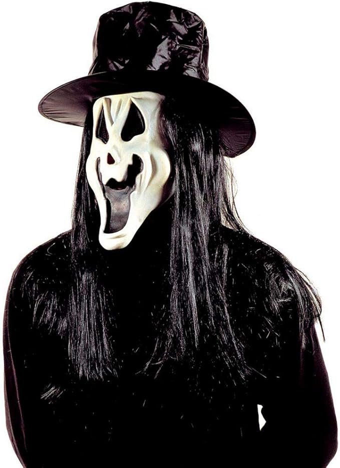 MR.GHOST PHOSPHORESCENT MASK WITH HAT AND HAIR VARIOUS MODELS ACCESSORIES CARNIVAL DRESS HALLOWEEN CHILD