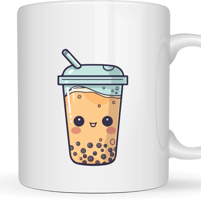 Bubble tea SVG\Boba tea layered\cut file Kawaii\drink Cute food\Boba Tea lover Summer\Funny Cartoon Kid Shirt design\Silhouette Cricut Vinyl