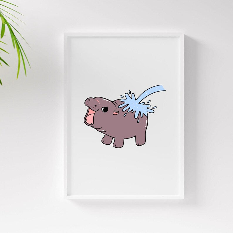 Hippo SVG\ Baby Hippo Svg\ Cute Hippo Svg\ Hippo clipart\ Boy Girls Hippo birthday shirt\ Jungle animals Hippo Cut files Digital Download