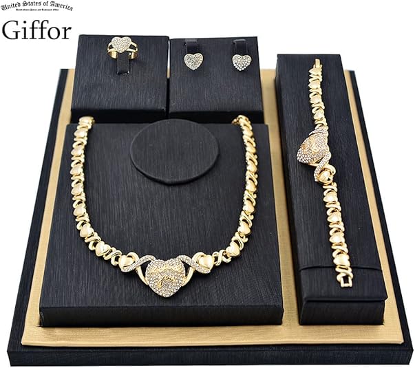Jewellery Lady 14K Gold Filled Jewelry sets for Women Bracelets Necklaces With Earrings Gifts