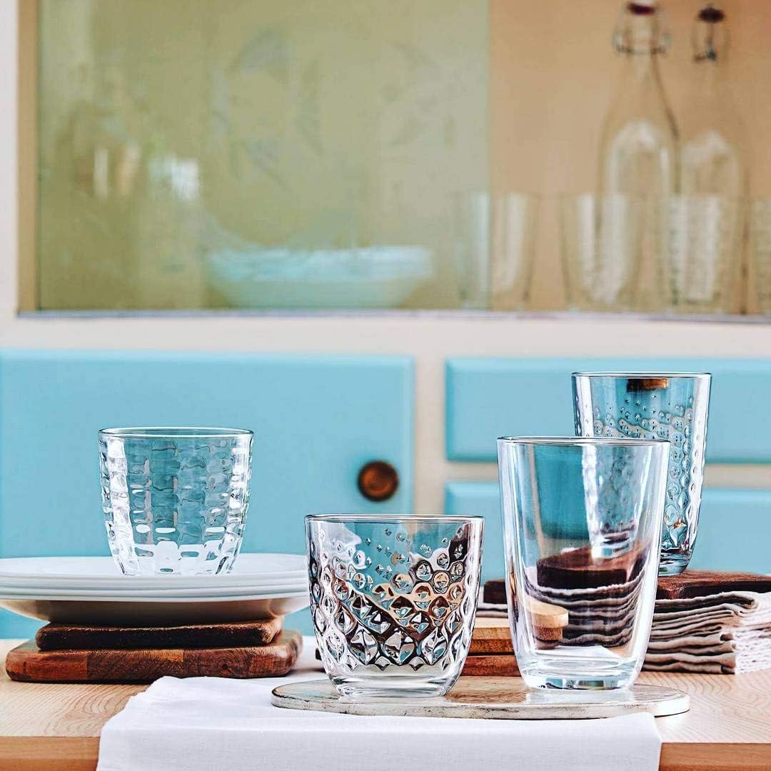 Tempered Glass GLIT Set of 12 Glasses 29.5 cl (2 Packs of 6 Pieces!)