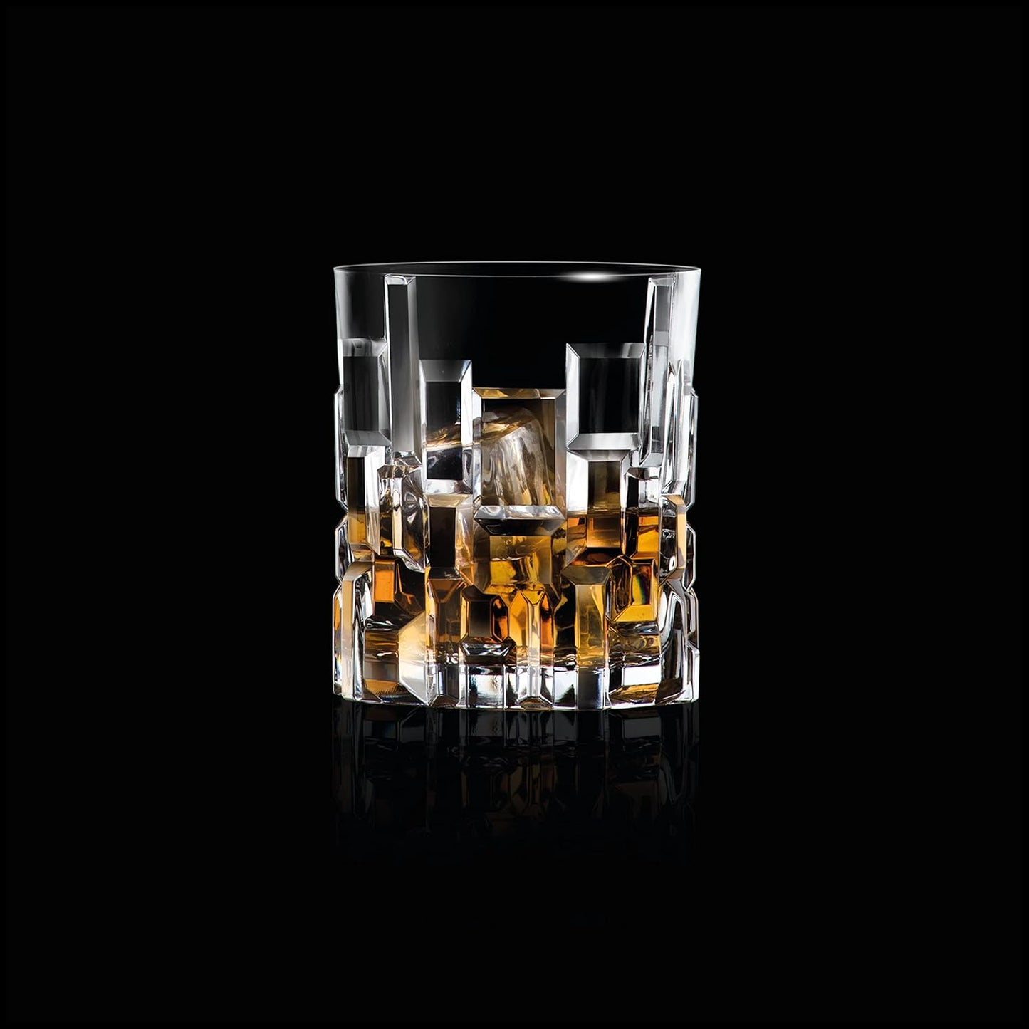 taliana S.p.a. Etna Line | Modern Glass Water Glasses Set of 6 Crystal Glasses