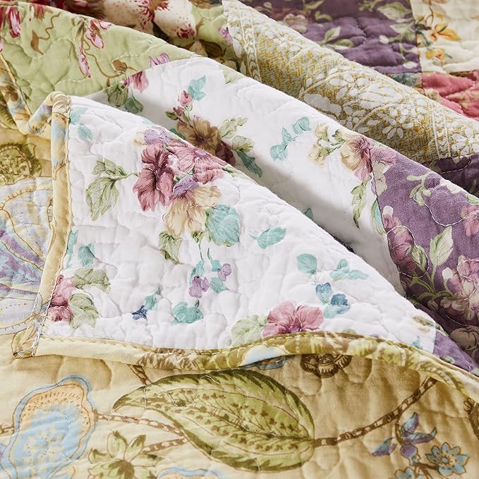 Home Blooming Prairie Quilted Patchwork Throw
