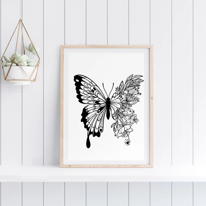 Floral butterfly svg\ butterfly Svg bundle\ Floral Woman SVG\ butterfly fairy svg\ Butterfly flower svg\ butterfly wings Svg\ Cricut, Eps