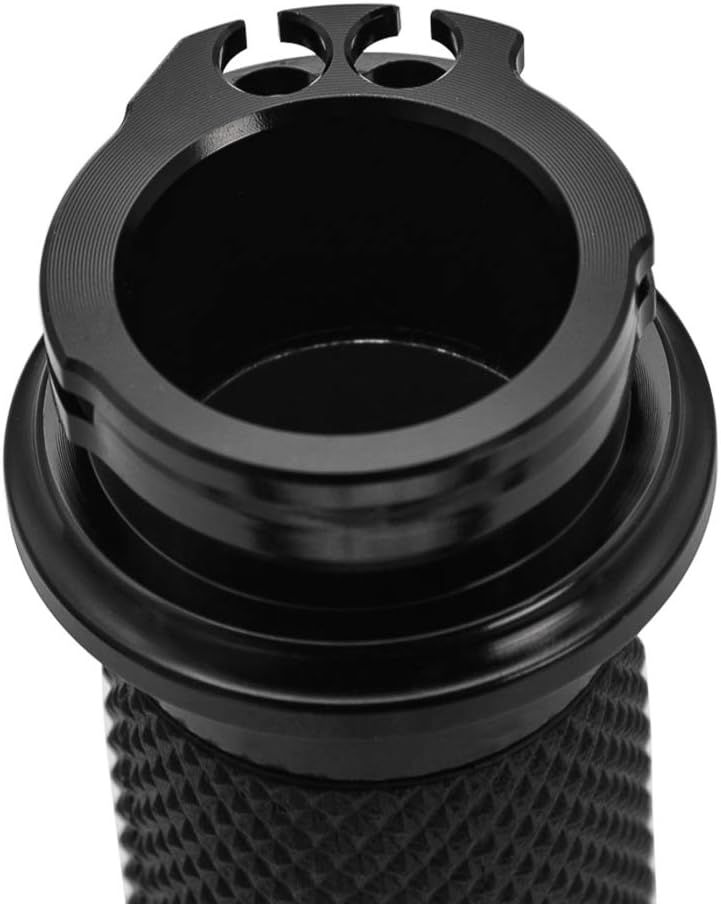 Black Hand Grips 1 Inch Motorcycle Handlebar Grips Cable Throttle Compatible with Harley Davidson Sportster Touring Dyna Softail 883 1200