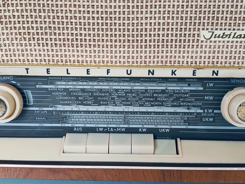 Vintage Telefunken Jubilate de Luxe 1361W Tube Radio | Mid-Century German Radio | Fully Working Retro