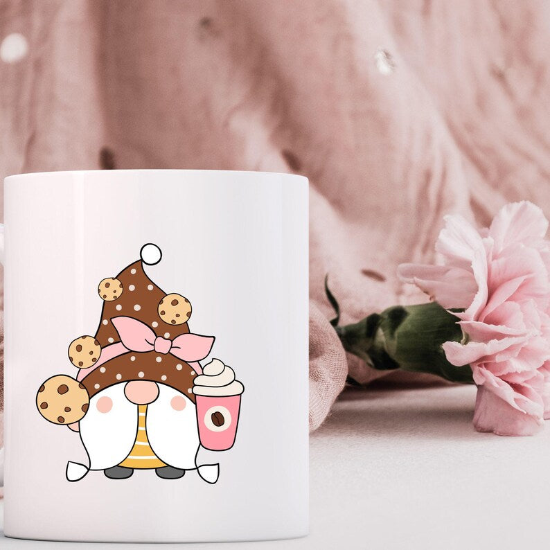 Coffee Lover Gnome PNG\ Clipart Bundle of 6 Cute Gnome PNG\ Gnomes Clipart PNG Bundle