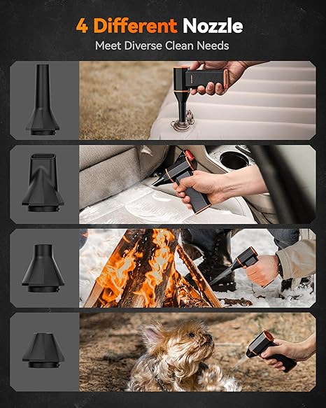 Compressed Air Duster-110000RPM Super Power Electric Air Duster, 3-Gear Adjustable Mini Blower with Fast Charging, Dust Blower for Computer, Keyboard, House, Outdoor and Car