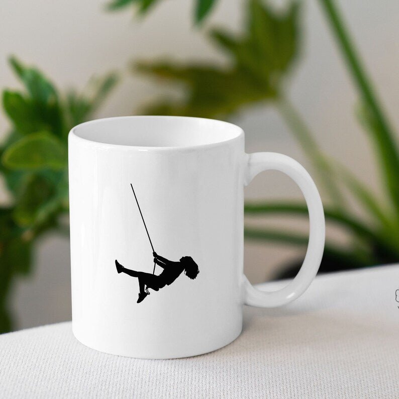 Girl cat swing svg png\ little girl with cat on swing clipart\ nursery wall decor\ printable cut file cricut silhouette digital download