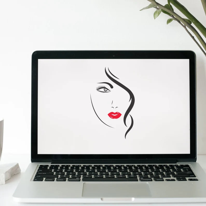 Beauty Face Svg\ Woman Beauty Human Happy Face Svg\ Glamour Lady Svg\ Perfection Lipstick Svg\ Eyelashes Svg\ Makeup Svg\ Silhouette Circut