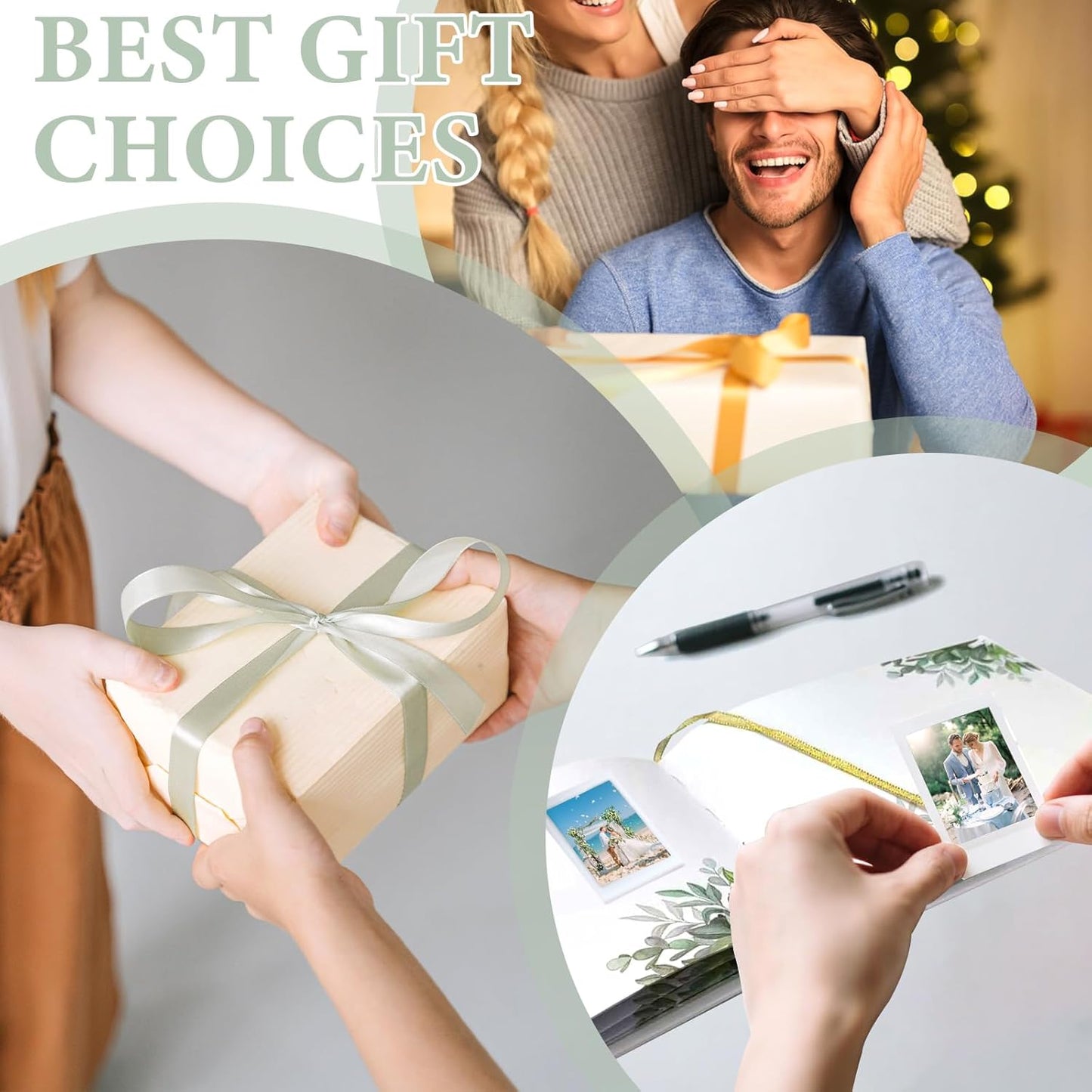 Elegant Wedding Guest Book 120 Page, 9.25" x 7" Wedding Books for Guests to Sign, Hard Cover Funeral Guestbooks Signs for Bridal Reception Birthday Shower Party Event