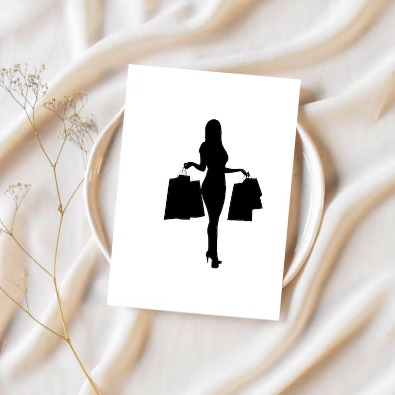 Shopping Girl SVG\ Shopping Girl SVG Bundle\ shopping girl clipart\ Shopping Girl Cut File\ Shopping Girl Cricut\ Shopping Girl silhouette