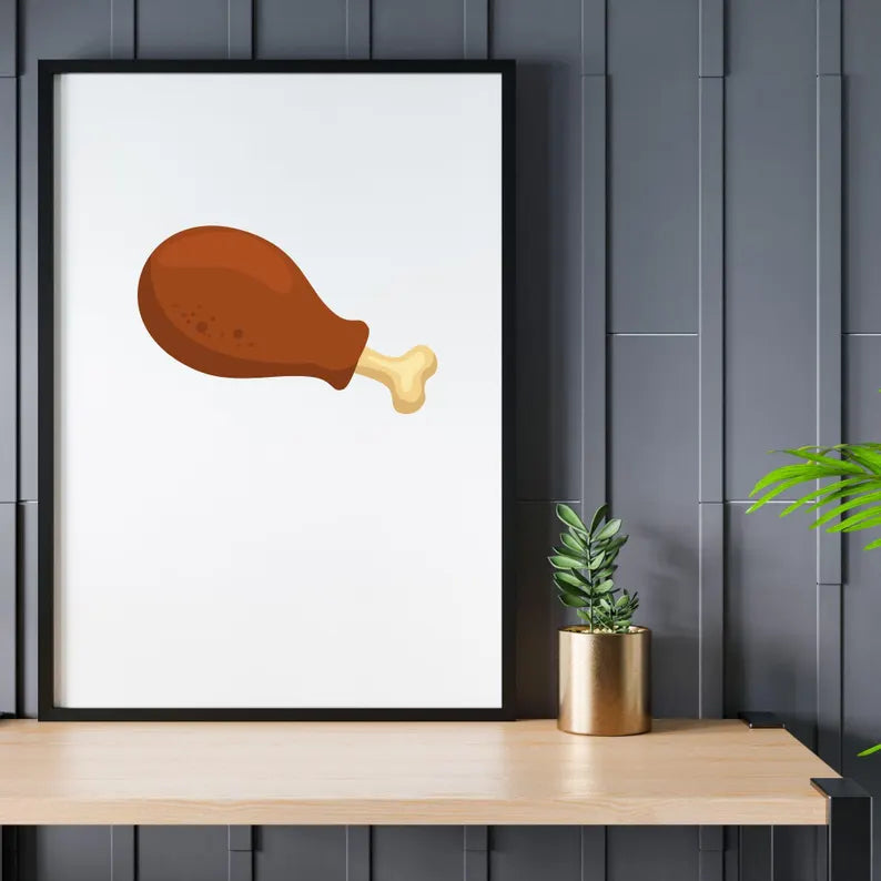 Chicken Leg Svg\ Chicken Svg\ Leg Svg\ Cut Svg Files\ Cutting files for cricut\ digital download\ drumnstick svg